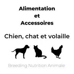 Chiens, chats et volailles : alimentation et accessoires