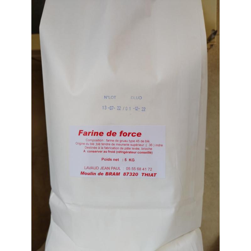 Farine de blé de force type 45 produite dans le Haut Limousin