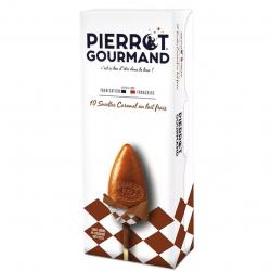 Étui 10 sucettes Caramel Lait Frais - Pierrot Gourmand