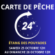 Carte de pêche 24 heures du 26/10 au 27/10/2024 