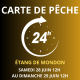Carte de pêche 24 heures du 28/06 au 29/06/2025