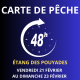 Carte de pêche 48 heures du 21/02 au 23/02/2025