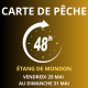 Carte de pêche 48h MAI – Étang de Mondon