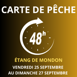 Carte de pêche 48h SEPTEMBRE – Étang de Mondon